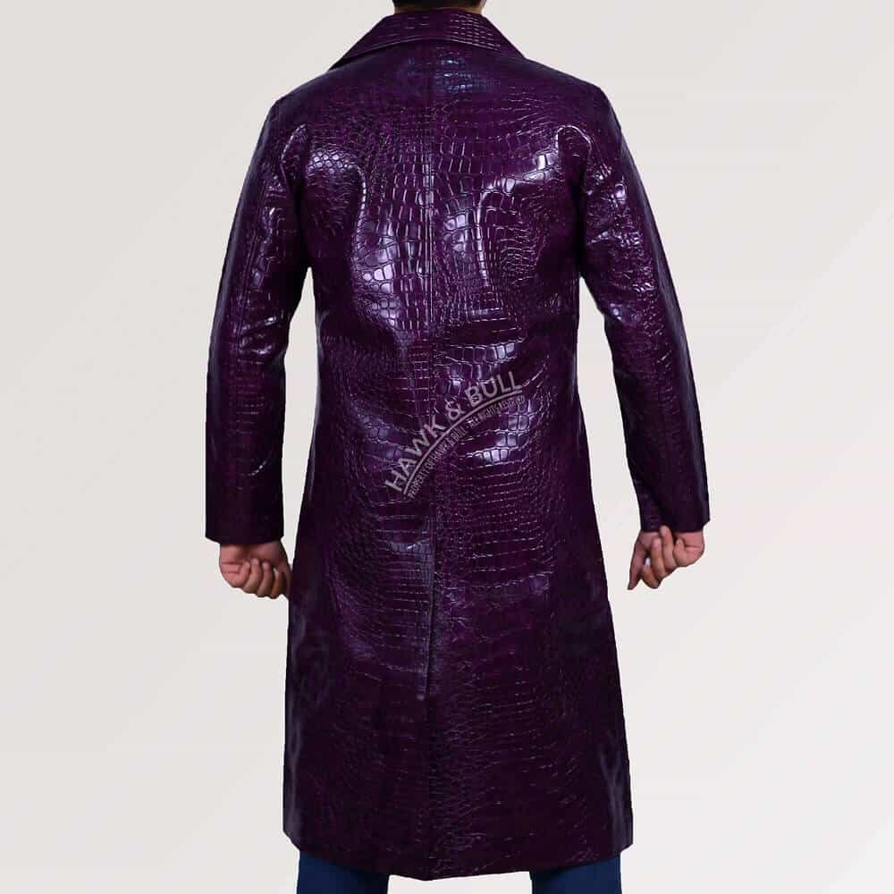 Joker's Crocodile Skin Purple Coat - Hawk&Bull Canada