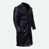Pacino’s Way Black Leather Coat front