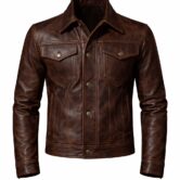 Carson Distressed Brown Leather Cowboy Jacket_Front Ghost Mannequin_result