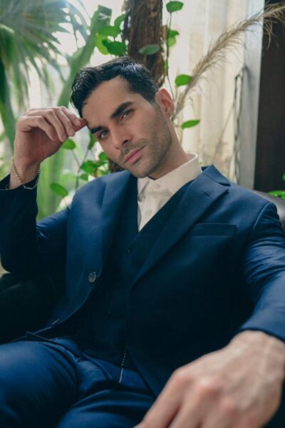 Verona Navy Blue Wool Three Piece Suit