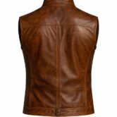 Westbrook Distressed Brown Leather Vest_Back Ghost Mannequin_result